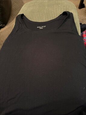Ava & Viv Black Scoop Neck Tank